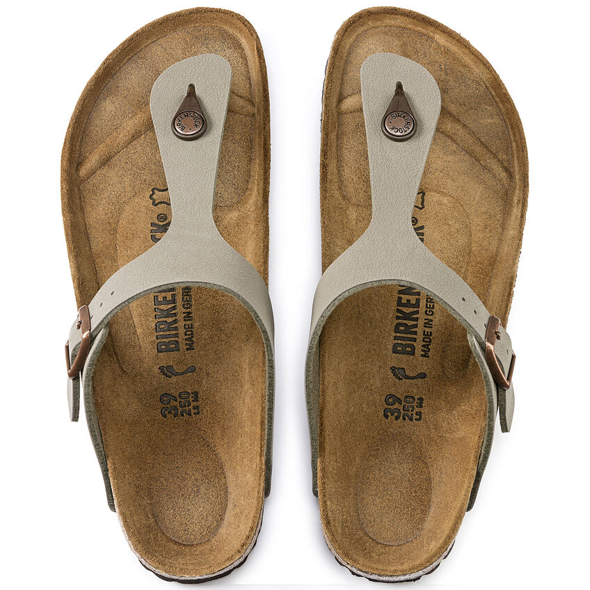 Birkenstock Gizeh Birki-Buc/Suede Sandal Stone (Women's) 043391 - Find Your Feet Australia Hobart Launceston Tasmania