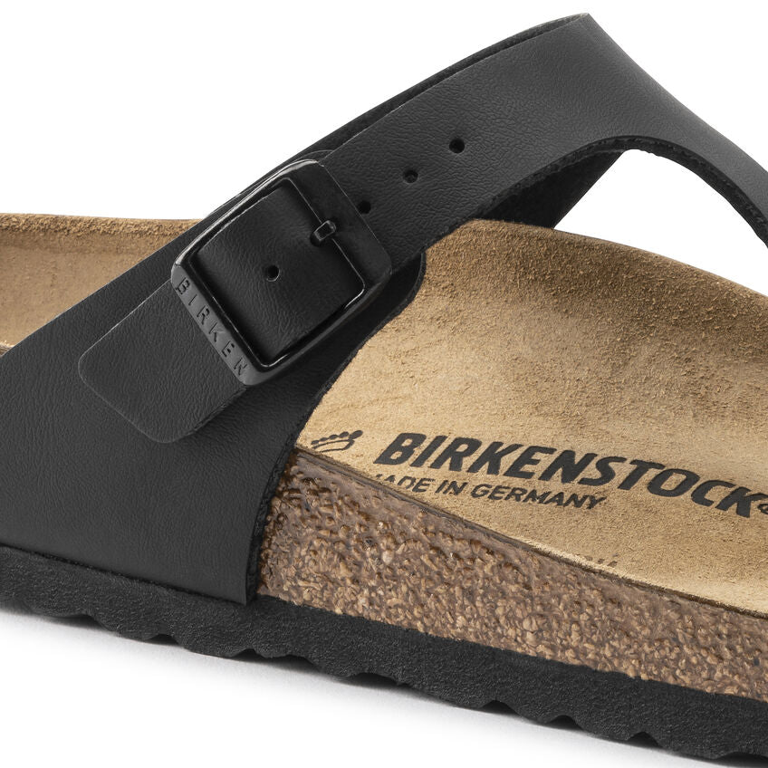 Birkenstock Gizeh Birko-Flor'Suede Regular Sandal Black Classic (Women's) 0043691 - Find Your Feet Australia Hobart Launceston Tasmania