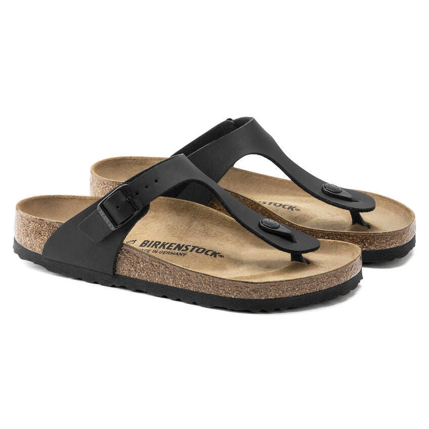 Birkenstock Gizeh Birko-Flor'Suede Regular Sandal Black Classic (Women's) 0043691 - Find Your Feet Australia Hobart Launceston Tasmania