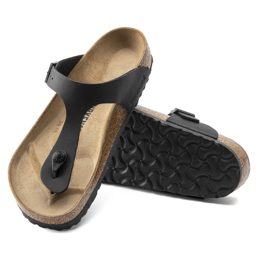 Birkenstock Gizeh Birko-Flor'Suede Regular Sandal Black Classic (Women's) 0043691 - Find Your Feet Australia Hobart Launceston Tasmania