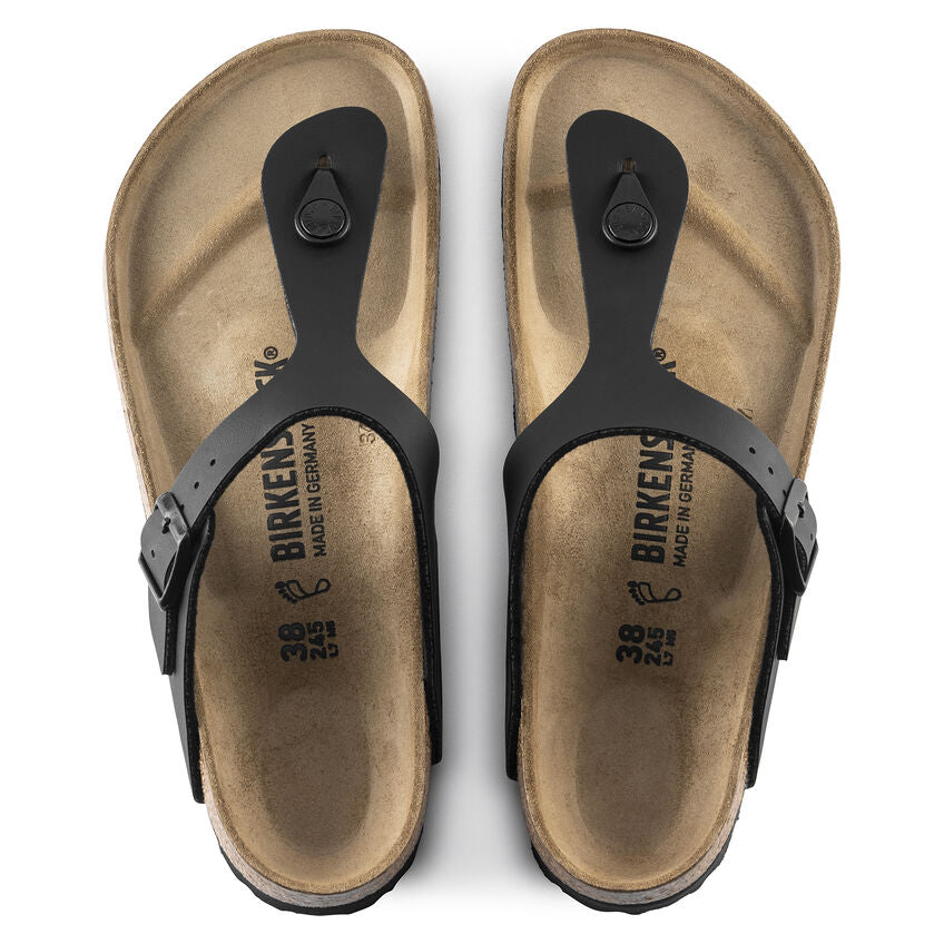 Birkenstock Gizeh Birko-Flor'Suede Regular Sandal Black Classic (Women's) 0043691 - Find Your Feet Australia Hobart Launceston Tasmania