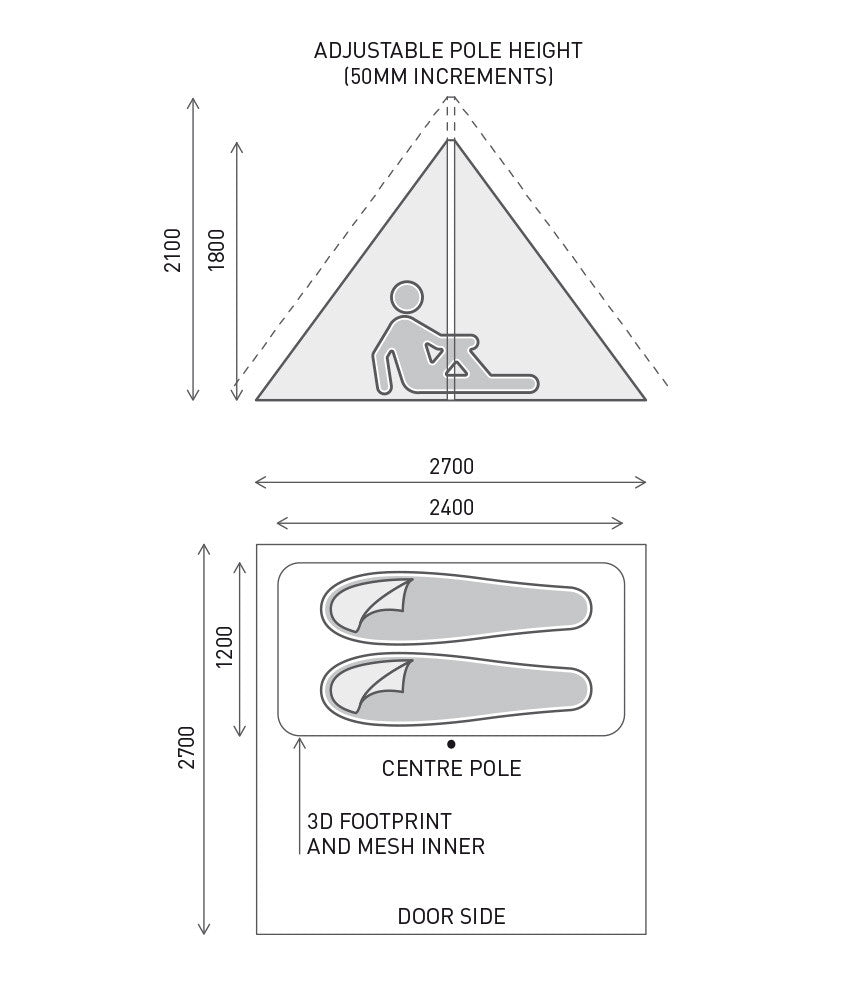 One Planet 4Midable Pyramid Tent Find Your Feet Hobart Australia Hike