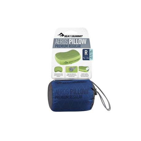 Sea To Summit Aeros Pillow Premium - Navy Blue - Find Your Feet Australia Hobart Launceston Tasmania
