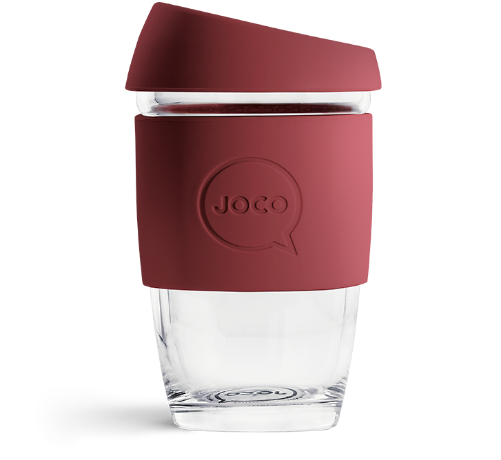 Joco Glass Reusable Coffee Cups 6oz - Ruby Wine - Find Your Feet Australia Hobart Launceston Tasmania