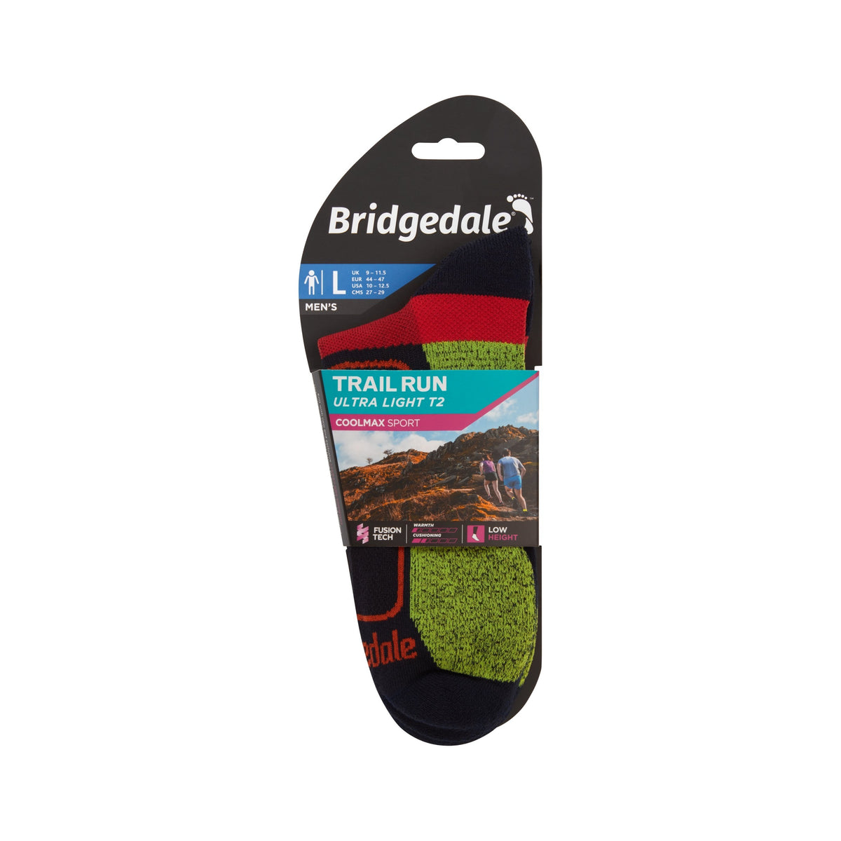 Bridgedale Trail Run UL T2 Low Socks (Men's) - Navy - Find Your Feet Australia Hobart Launceston Tasmania