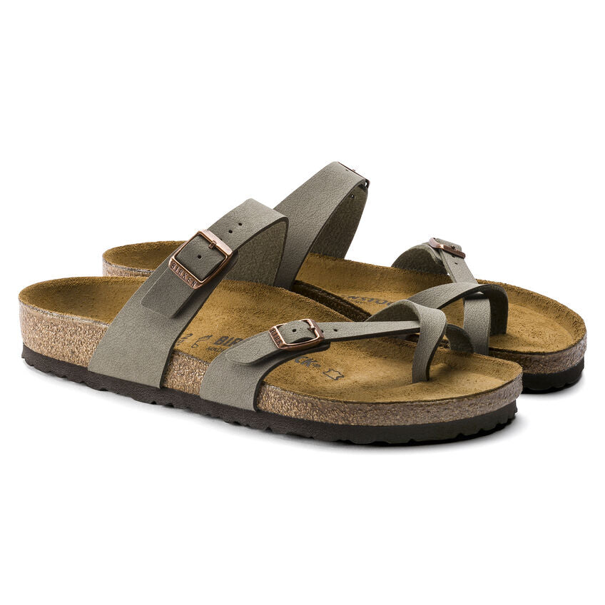 Birkenstock Mayari Birko-Flor/Suede Sandal (Women's) Stone 0071071 - Find Your Feet Australia Hobart Launceston Tasmania