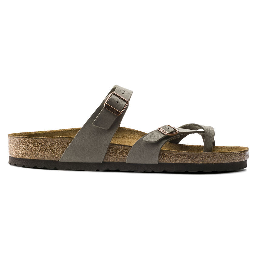 Birkenstock Mayari Birko-Flor/Suede Sandal (Women's) Stone 0071071 - Find Your Feet Australia Hobart Launceston Tasmania