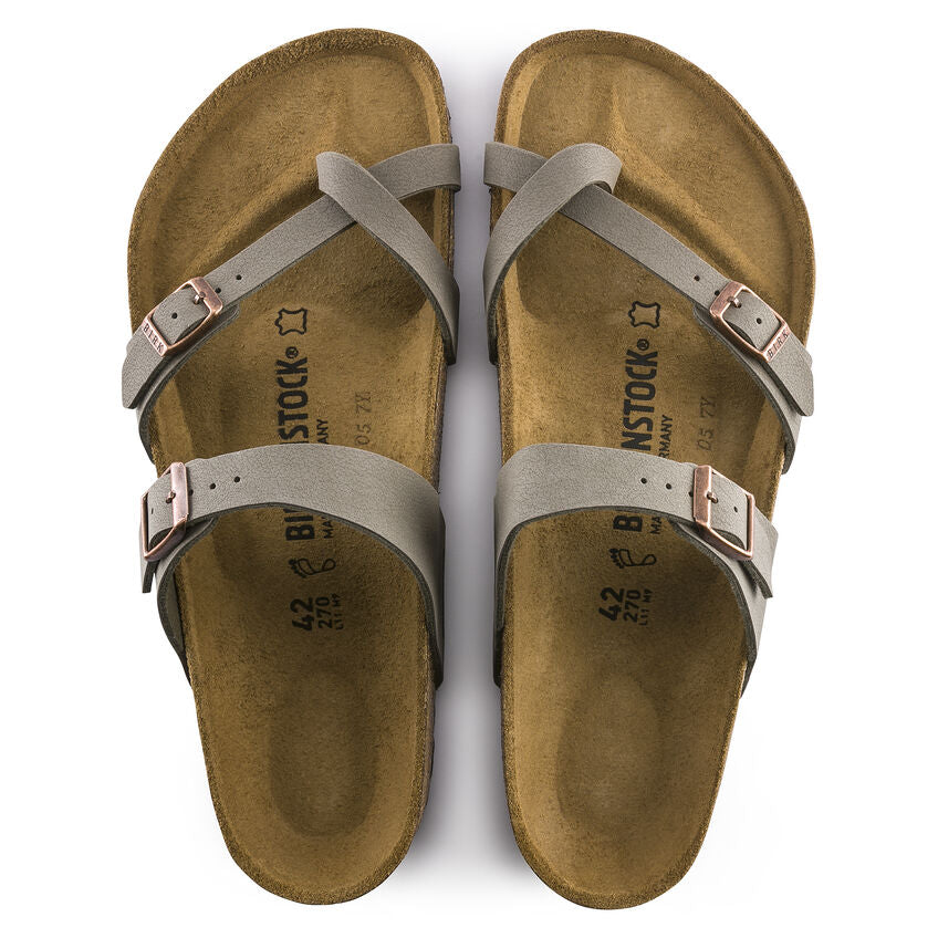 Birkenstock Mayari Birko-Flor/Suede Sandal (Women's) Stone 0071071 - Find Your Feet Australia Hobart Launceston Tasmania