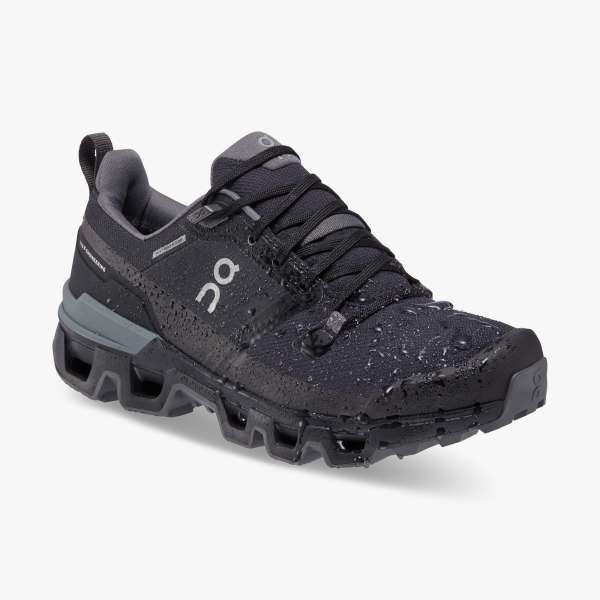 On Cloudwander WP Hiking Shoe (Women's) Black | Eclipse - Find Your Feet Australia Hobart Launceston Tasmania