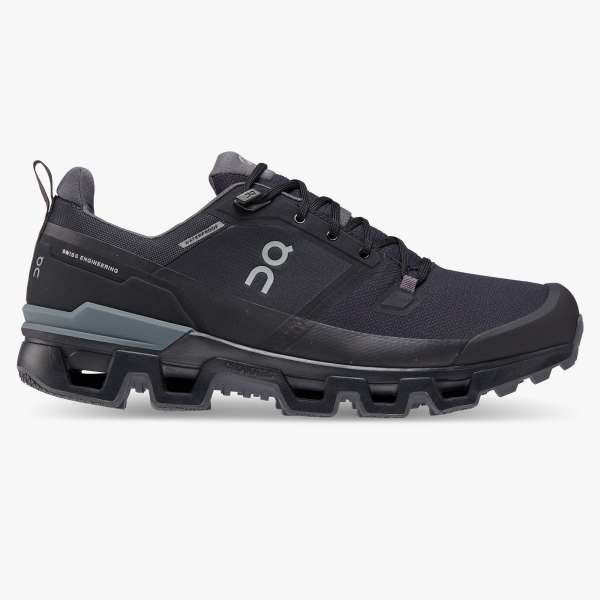 On Cloudwander WP Hiking Shoe (Men's) Black | Eclipse - Find Your Feet Australia Hobart Launceston Tasmania