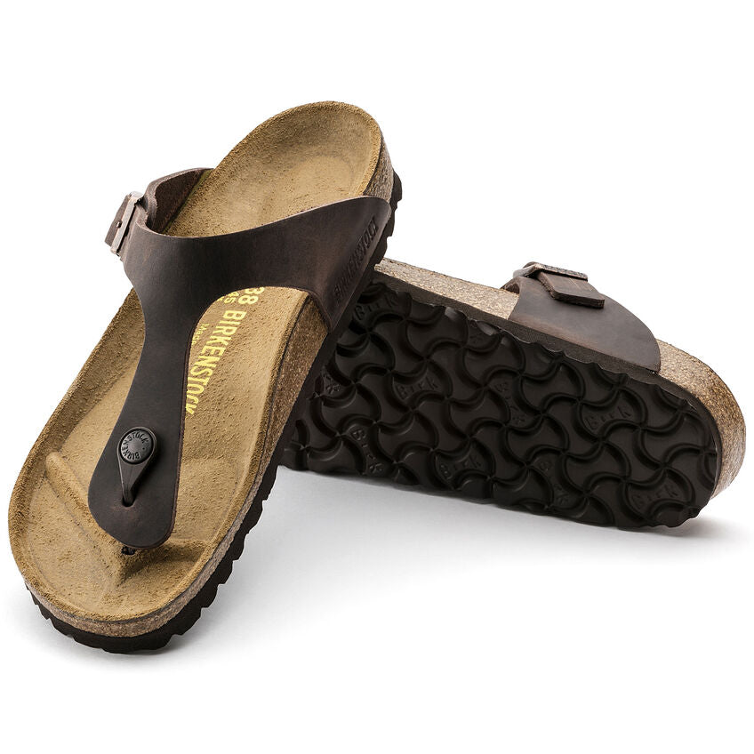 Birkenstock Gizeh Oiled Leather/Suede Sandal (Women's) Habana 0743831 - Find Your Feet Australia Hobart Launceston Tasmania