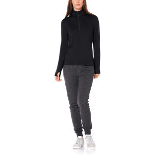 Icebreaker Original LS Half Zip Top (Women's) - Black - Find Your Feet Australia Hobart Launceston Tasmania