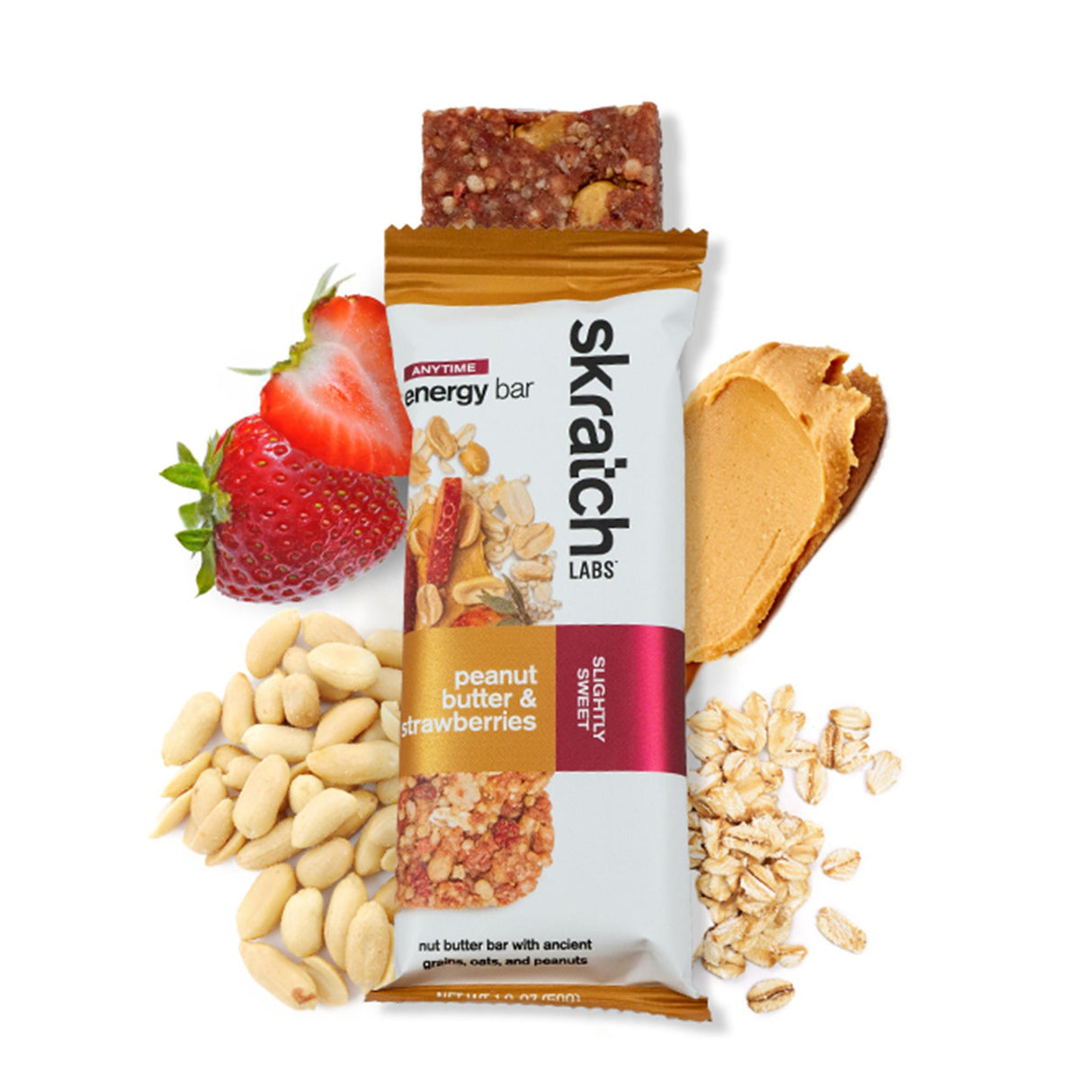 Skratch Labs Anytime Energy Bar - Peanut Butter & Strawberries - Find Your Feet Australia Hobart Launceston Tasmania