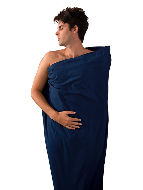 Sea To Summit Premium Cotton Travel Liner - Standard - Navy Blue - Find Your Feet Australia Hobart Launceston Tasmania