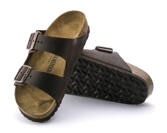 Birkenstock Arizona Nubuck Oiled/Suede Sandal Habana (Unisex) 052531 - Find Your Feet Australia Hobart Launceston Tasmania