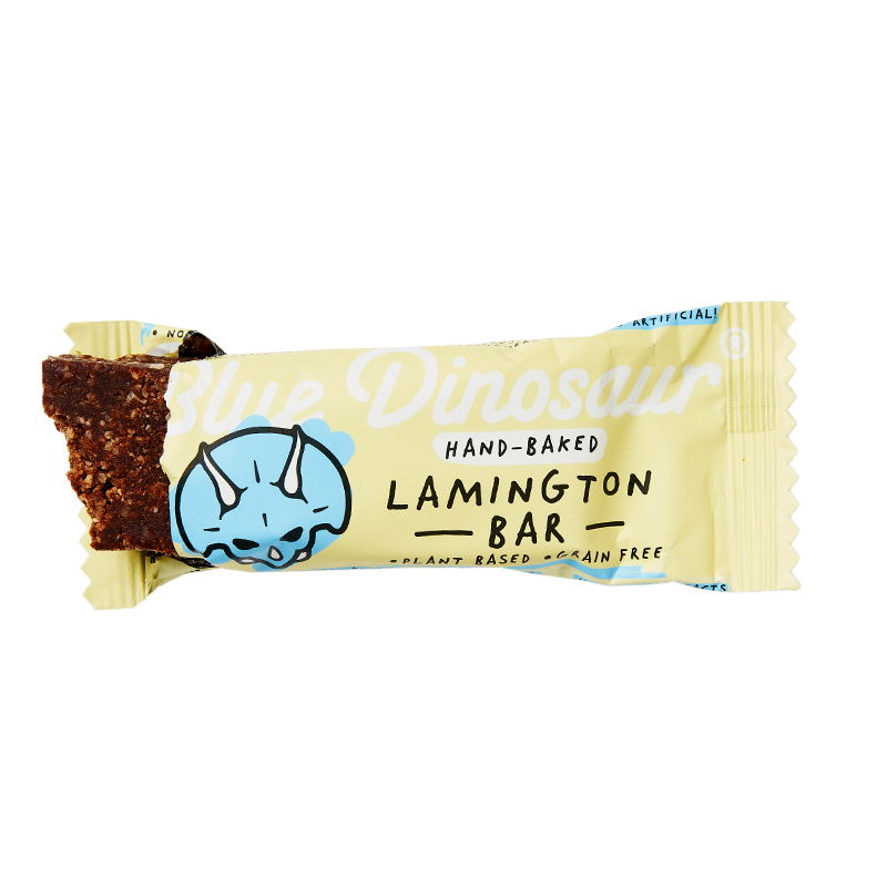 Blue Dinosaur Bar - Lamington - Find Your Feet Australia Hobart Launceston Tasmania