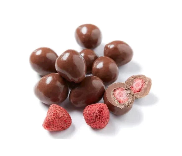 Campers Pantry Snacks and Dips - Choc Coated Freeze Dried Strawberries (200g) - Find Your Feet Australia Hobart Launceston Tasmania