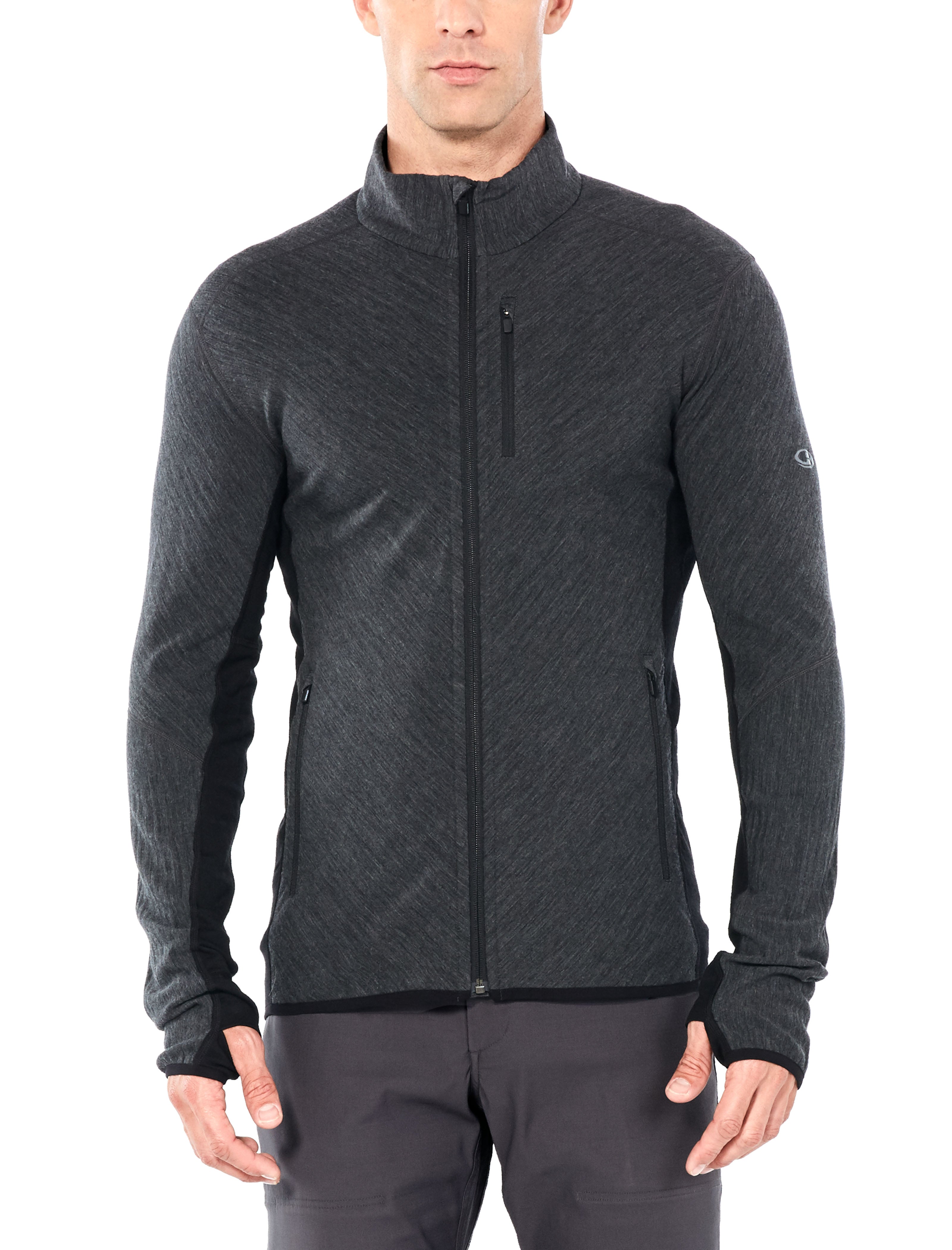 Icebreaker Descender LS Zip (Men's) - Jet Heather Black - Find Your Feet Australia Hobart Launceston Tasmania