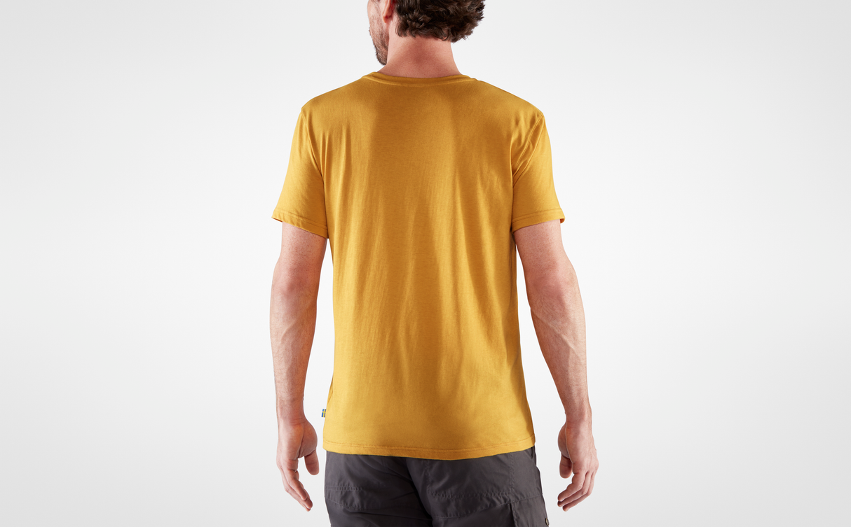 Fjallraven Logo T-Shirt (Men's) - Ochre - Find Your Feet Australia Hobart Launceston Tasmania