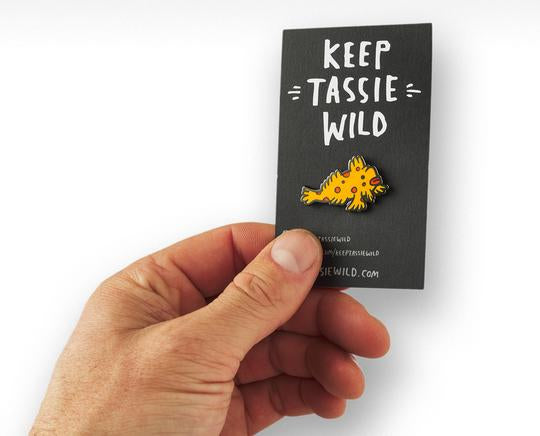 Keep Tassie Wild - Handfish Pin - Find Your Feet Australia Hobart Launceston Tasmania