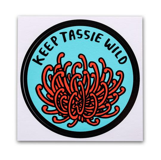 Keep Tassie Wild - Waratah Sticker - Find Your Feet Australia Hobart Launceston Tasmania
