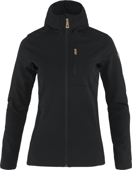 Fjallraven Keb Fleece Hoodie (Women's) - Black - Find Your Feet Australia Hobart Launceston Tasmania