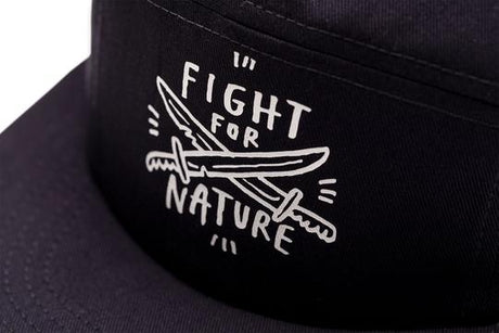 Keep Tassie Wild Fight For Nature 5 Panel Cap - Navy Blue