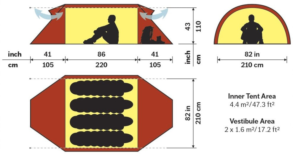 Hilleberg Keron 4 Hiking Tent - Find Your Feet Australia Hobart Launceston