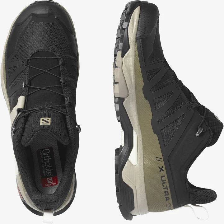 Salomon X Ultra 4 GTX Trail Hiking Shoe (Men's) Black/Vintage Kaki/Vanilla Ice - Find Your Feet Australia Hobart Launceston Tasmania