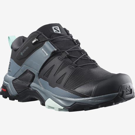 Salomon X Ultra 4 GTX Shoe (Women's) Black/Stormy Weather/Opal Blue - Find Your Feet Australia Hobart Launceston Tasmania