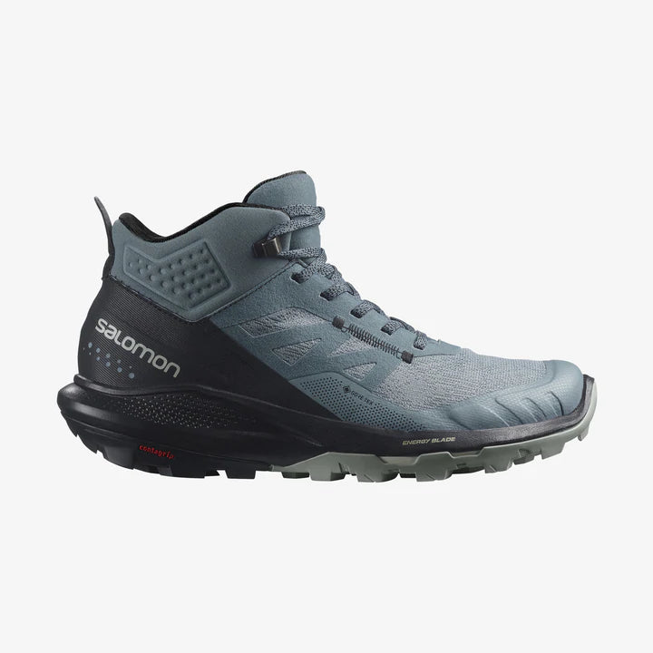 Salomon Outpulse GTX Mid Hiking Boot (Women's) Stormy Weather/Black/Wrought Iron - Find Your Feet Australia Hobart Launceston Tasmania