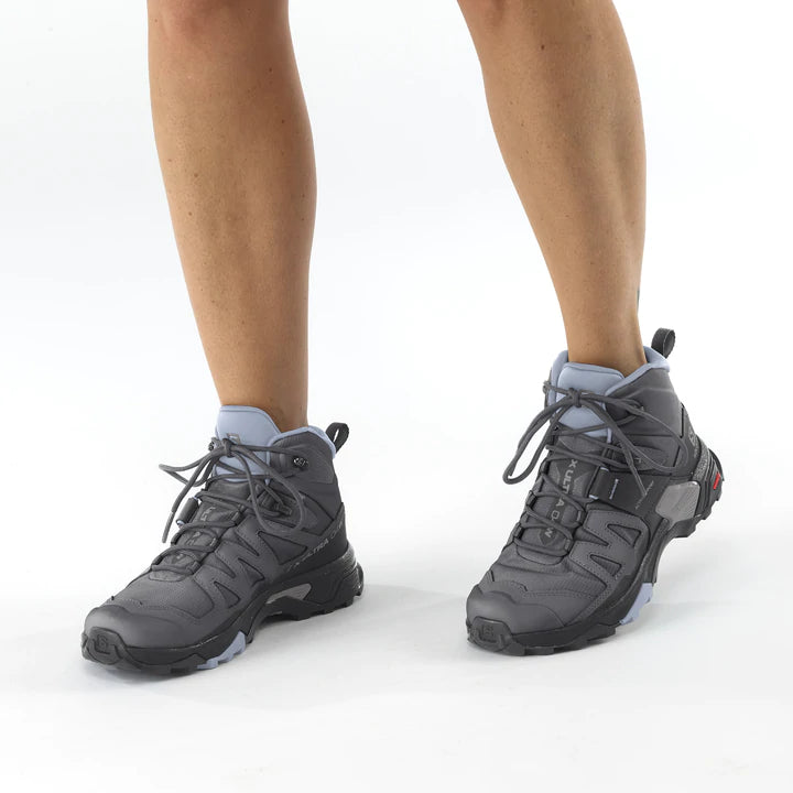 Salomon X Ultra 4 Mid GTX Trail Hiking Boot (Women's) Magnet/Black/Zen Blue - Find Your Feet Australia Hobart Launceston Tasmania