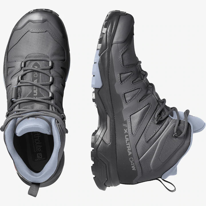 Salomon X Ultra 4 Mid GTX Trail Hiking Boot (Women's) Magnet/Black/Zen Blue - Find Your Feet Australia Hobart Launceston Tasmania