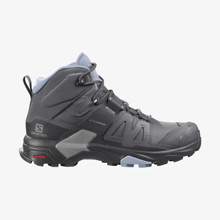 Salomon X Ultra 4 Mid GTX Trail Hiking Boot (Women's) Magnet/Black/Zen Blue - Find Your Feet Australia Hobart Launceston Tasmania