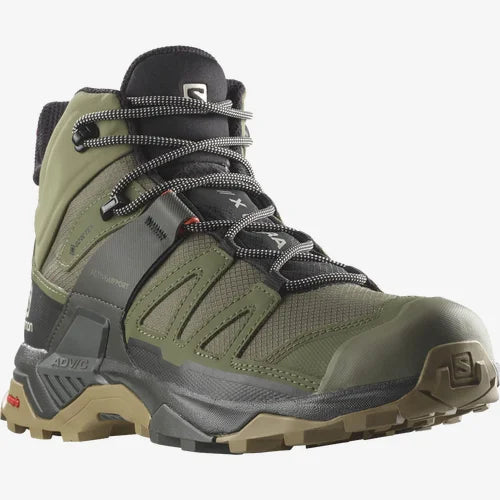 Salomon X Ultra 4 Mid GTX Trail Hiking Boot (Men's) Deep Lichen Green/Peat/Kelp - Find Your Feet Australia Hobart Launceston Tasmania