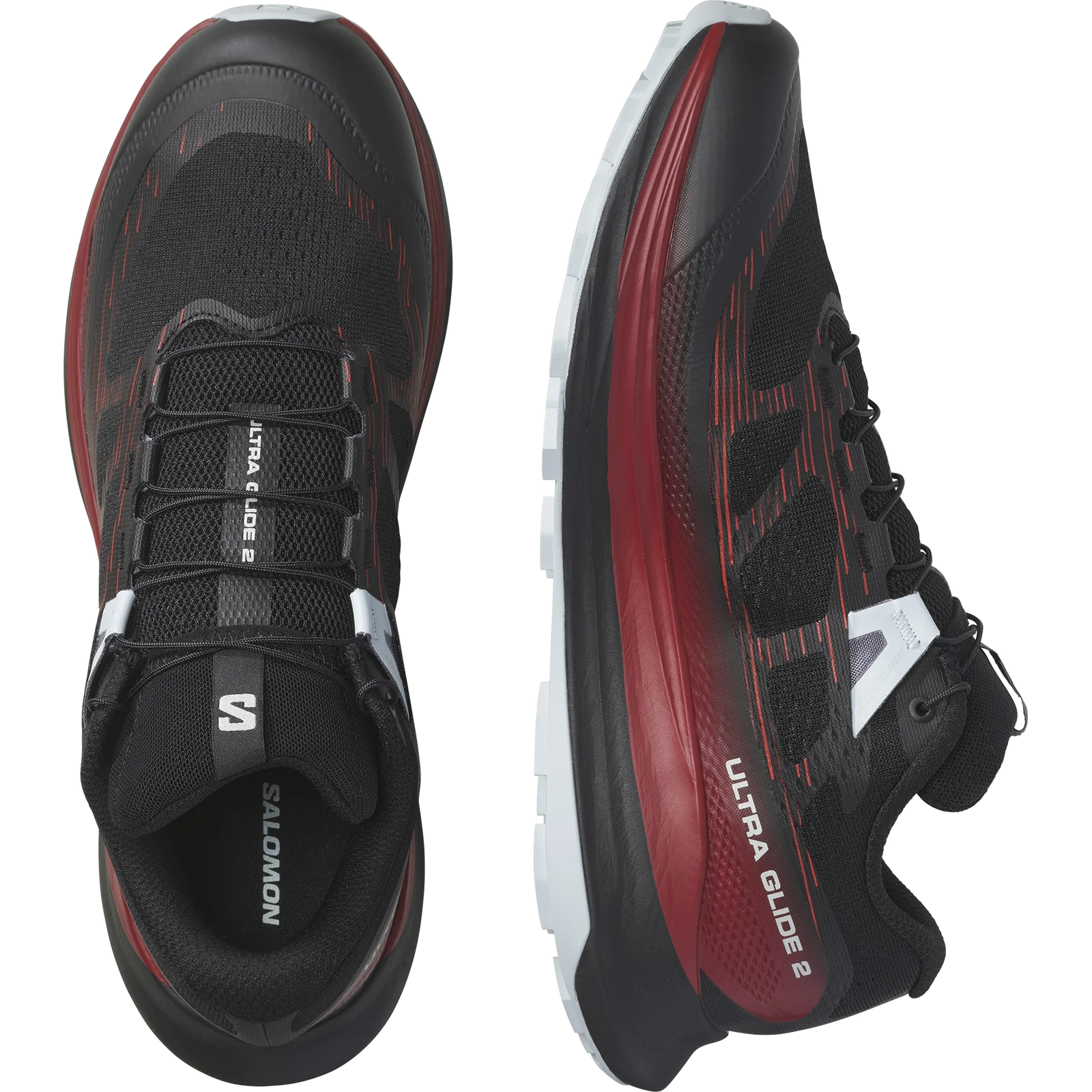 Salomon Ultra Glide 2 Shoes (Men's) Black/Biking Red/Pearl Blue - Find Your Feet Australia Hobart Launceston Tasmania