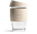 Joco Glass Reusable Coffee Cups 6oz - Sandstone - Find Your Feet Australia Hobart Launceston Tasmania