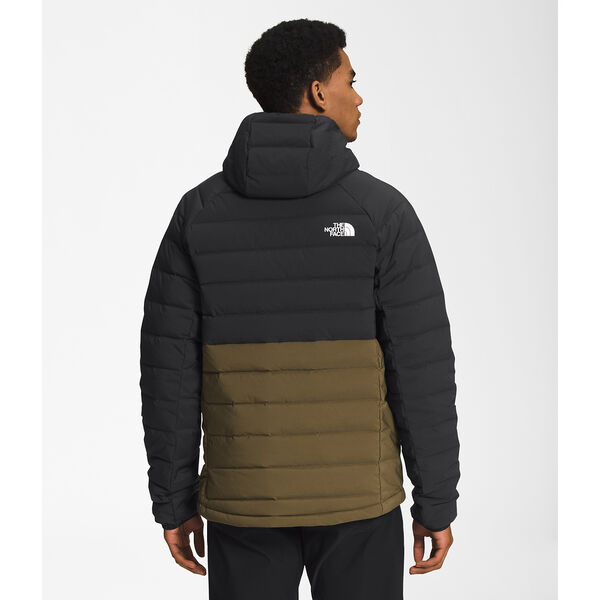 The North Face Belleview Stretch Down Hoodie (Men's) - TNF Black/Military Olive - Find Your Feet Australia Hobart Launceston Tasmania