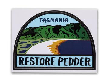Keep Tassie Wild - Restore Lake Pedder Sticker - Find Your Feet Australia Hobart Launceston Tasmania