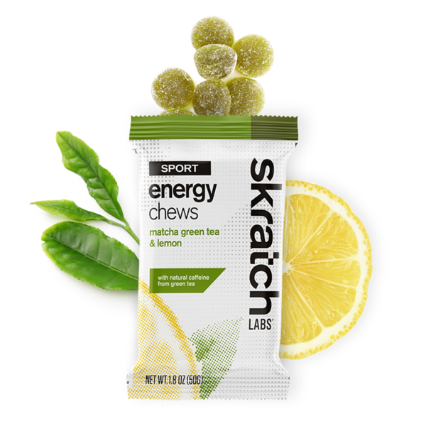 Skratch Labs Sport Energy Chews 50g - Matcha Green Tea & Lemon - Find Your Feet Australia Hobart Launceston Tasmania