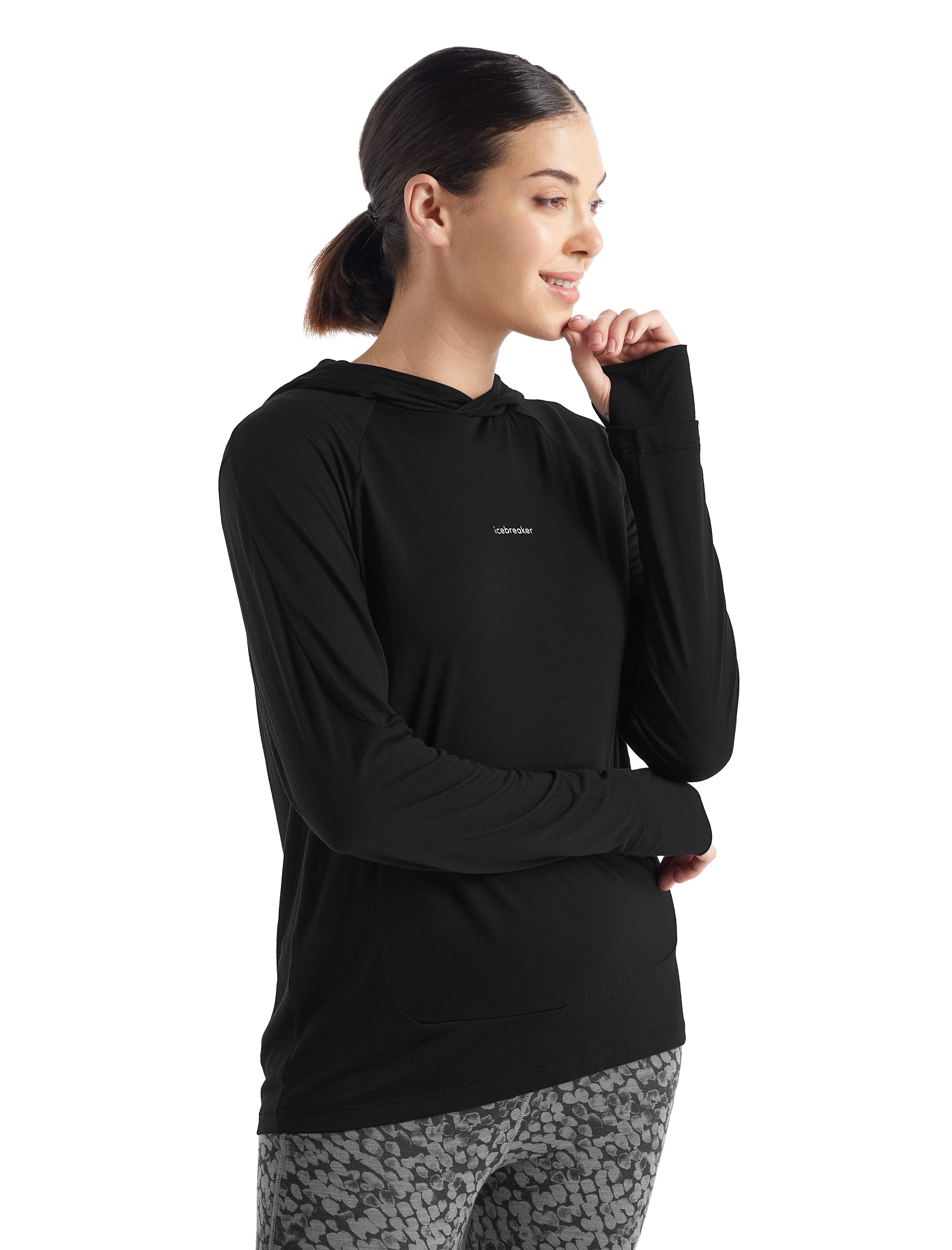 125 Cool-Lite™ Sphere Merino Long Sleeve Hoodie (Women's) Find Your Feet Australia Hobart Launceston Tasmania