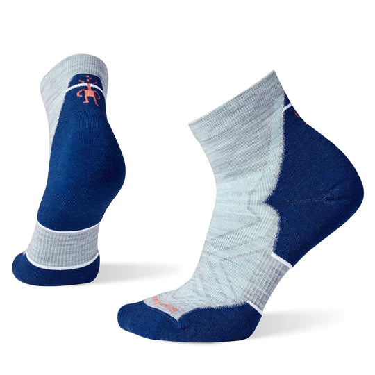 Smartwool Run Targeted Cushion Ankle Socks (Women's) - Find Your Feet Australia Hobart Launceston Tasmania - Light Grey