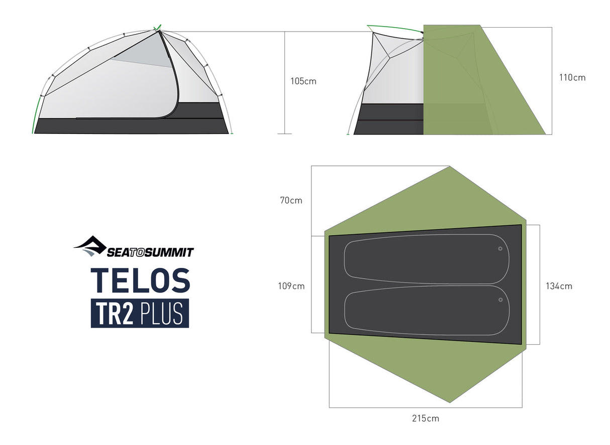 Sea to Summit Telos TR2 Plus Tent - Find Your Feet Australia Hobart Launceston Tasmania