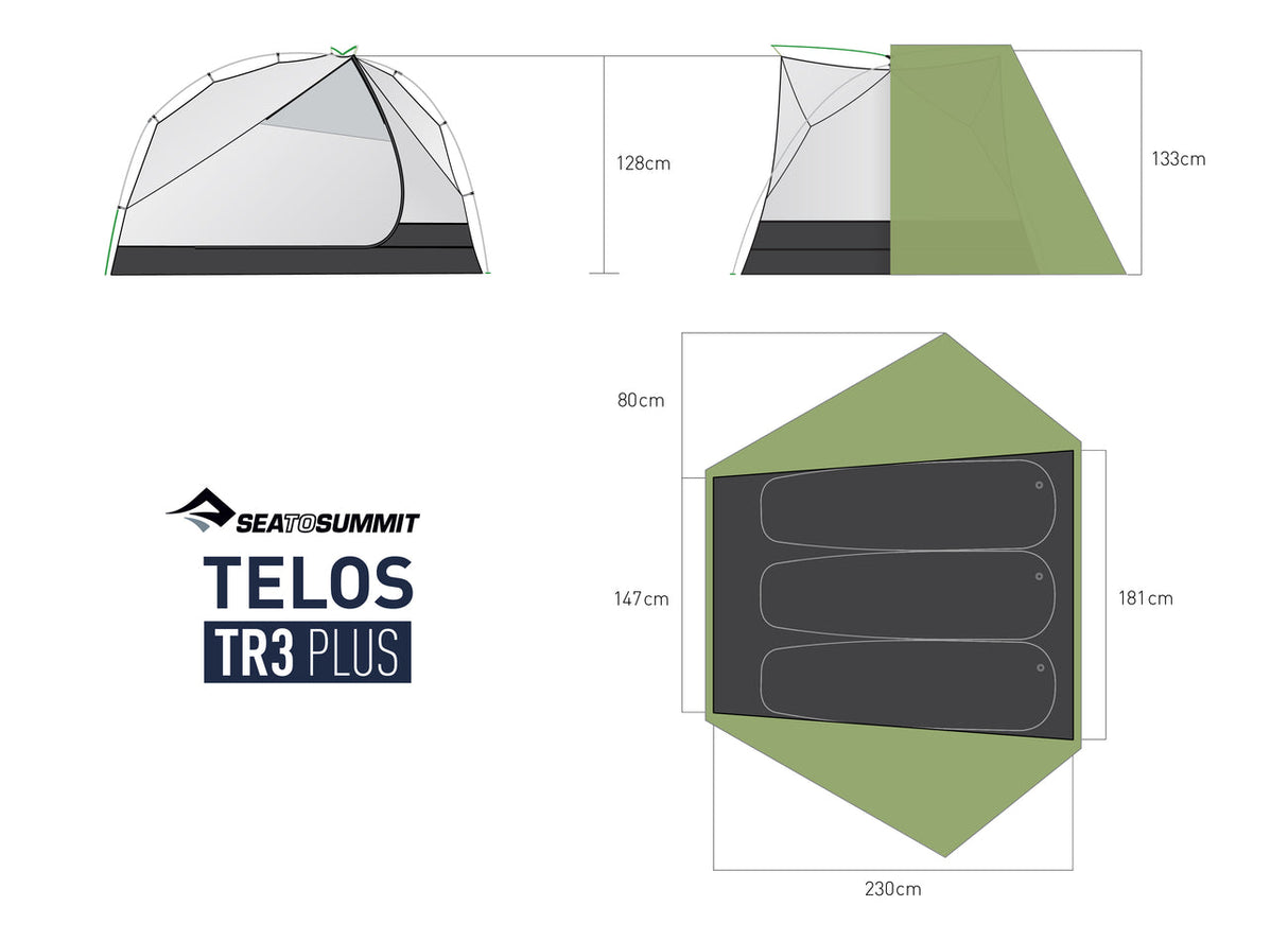 Sea to Summit Telos TR3 Plus Tent - Find Your Feet Australia Hobart Launceston Tasmania
