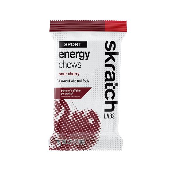 Skratch Labs Sport Energy Chews 50g - Sour Cherry - Find Your Feet Australia Hobart Launceston Tasmania