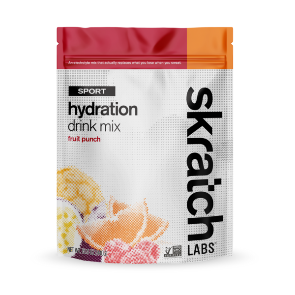 Skratch Labs Sport Hydration Drink Mix Resealable Pouch 440g - Fruit Punch - Find Your Feet Australia Hobart Launceston Tasmania