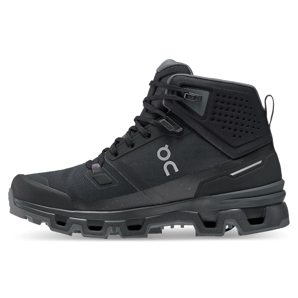 On Cloudrock WP Hiking Mid Boot (Women's) Black | Eclipse - Find Your Feet Australia Hobart Launceston Tasmania