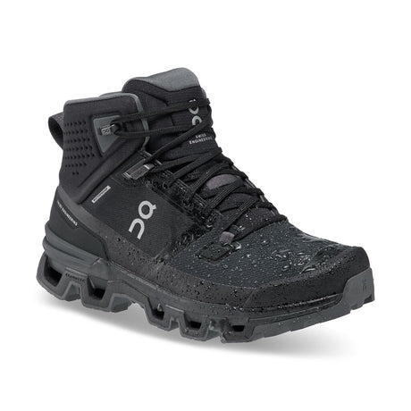 On Cloudrock WP Hiking Mid Boot (Women's) Black | Eclipse - Find Your Feet Australia Hobart Launceston Tasmania