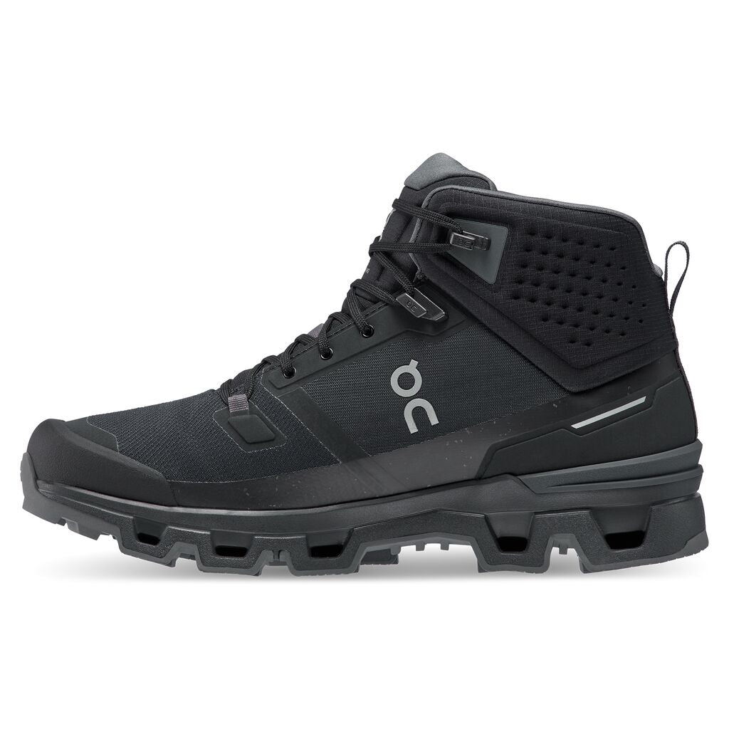 On Cloudrock WP Hiking Mid Boot (Men's) Black | Eclipse - Find Your Feet Australia Hobart Launceston Tasmania