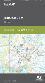 Tasmap 1:50000 Jerusalem Find Your Feet Hiking Tasmania National Park Map